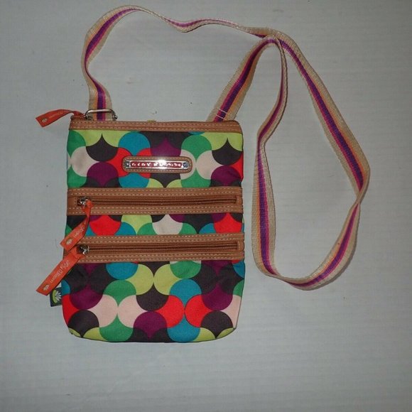 Lilly Bloom Crossbody Bag‎ Purse Abstract Print Zip - Picture 1 of 4